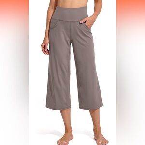 Women's Promover Wide Leg Yoga Cropped Pants with Pockets